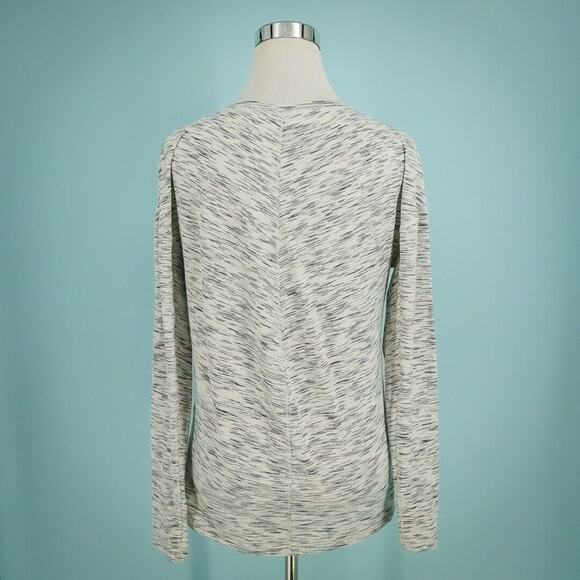Lululemon Size Medium M White Gray Meant To Move Space Dye Long Sleeve Knit Top - Picture 4 of 5